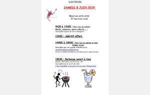 Repas fête de l'école de tennis 2019