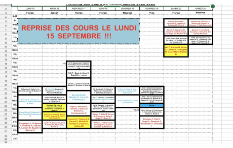Planning très provisoire 2026